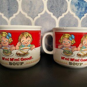 Vintage 1989 M’m! M’m! Good! Campbell Soup Company Mug Set of 2